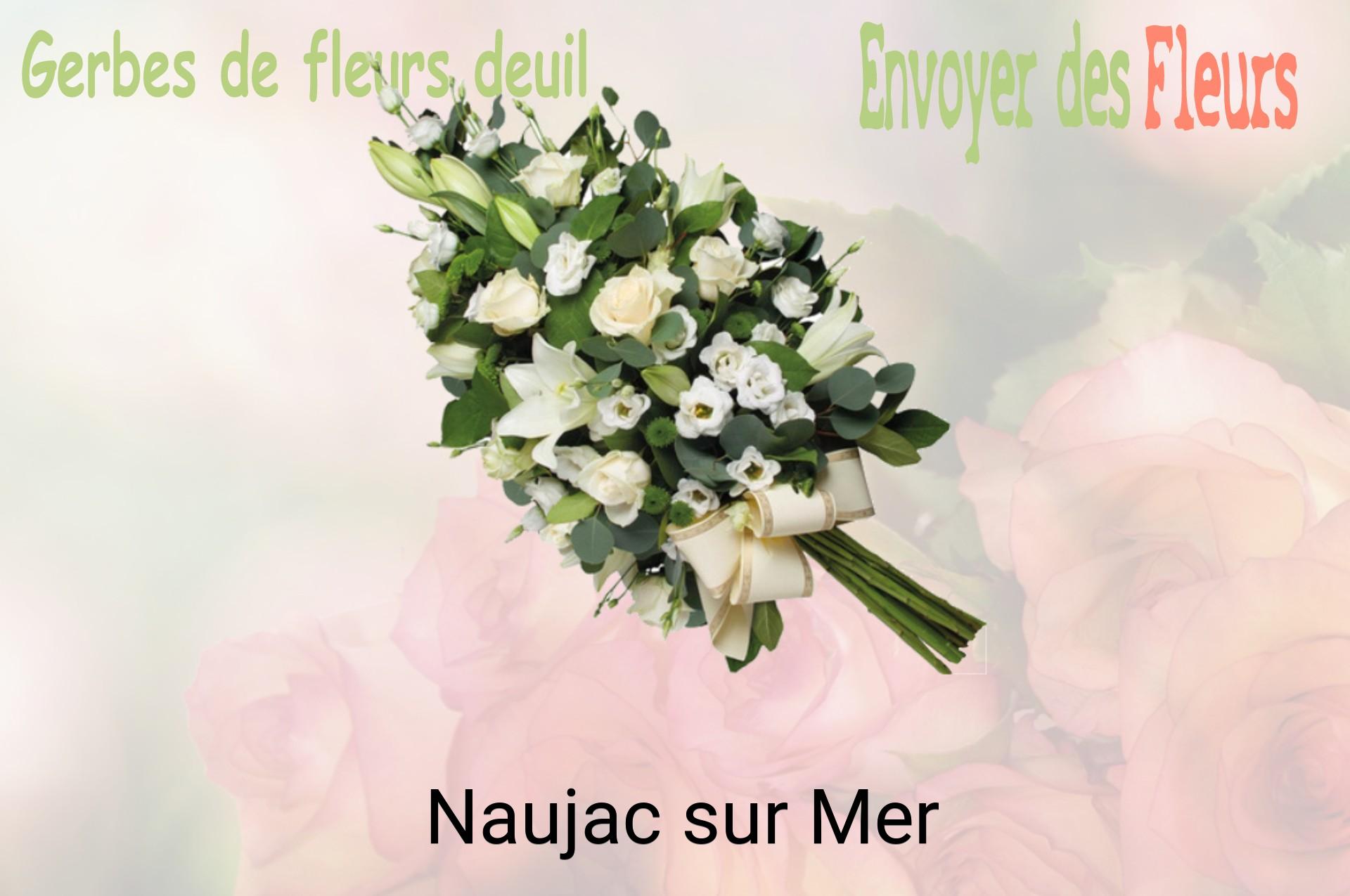 Gerbe de fleurs de deuil livrée à Naujac-sur-Mer